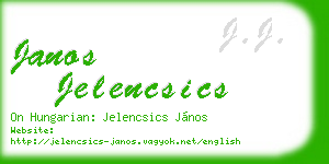 janos jelencsics business card